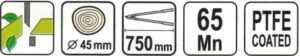 Nožnice na vetvy 750 mm (pr. do 45 mm) šikmý strih