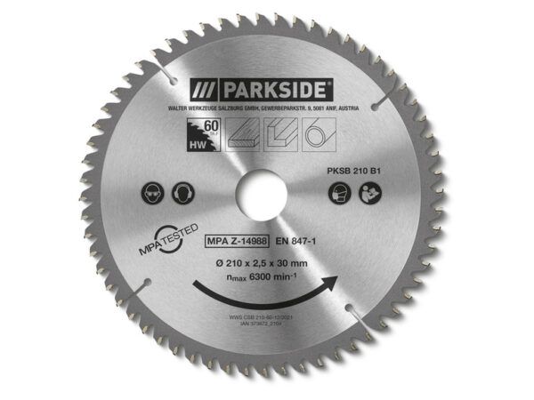 PARKSIDE® Pílový kotúč 210 mm PKSB 210 B1 (60 zubov)