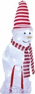 EMOS LED vianočný snehuliak s čiapkou a šálom
